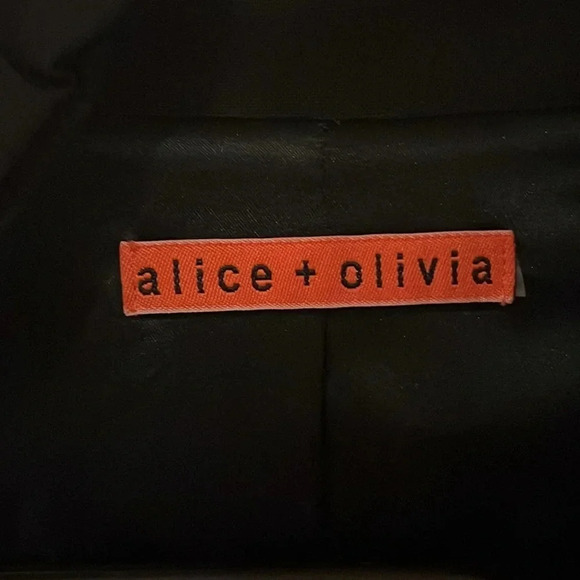 Alice +  Olivia Black Ruffle Jacket Blazer, Size Small - Picture 6 of 17